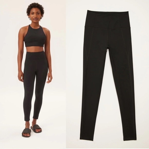 Girlfriend Collective • black Compressive High Rise Leggings yoga hi waisted - Picture 1 of 9